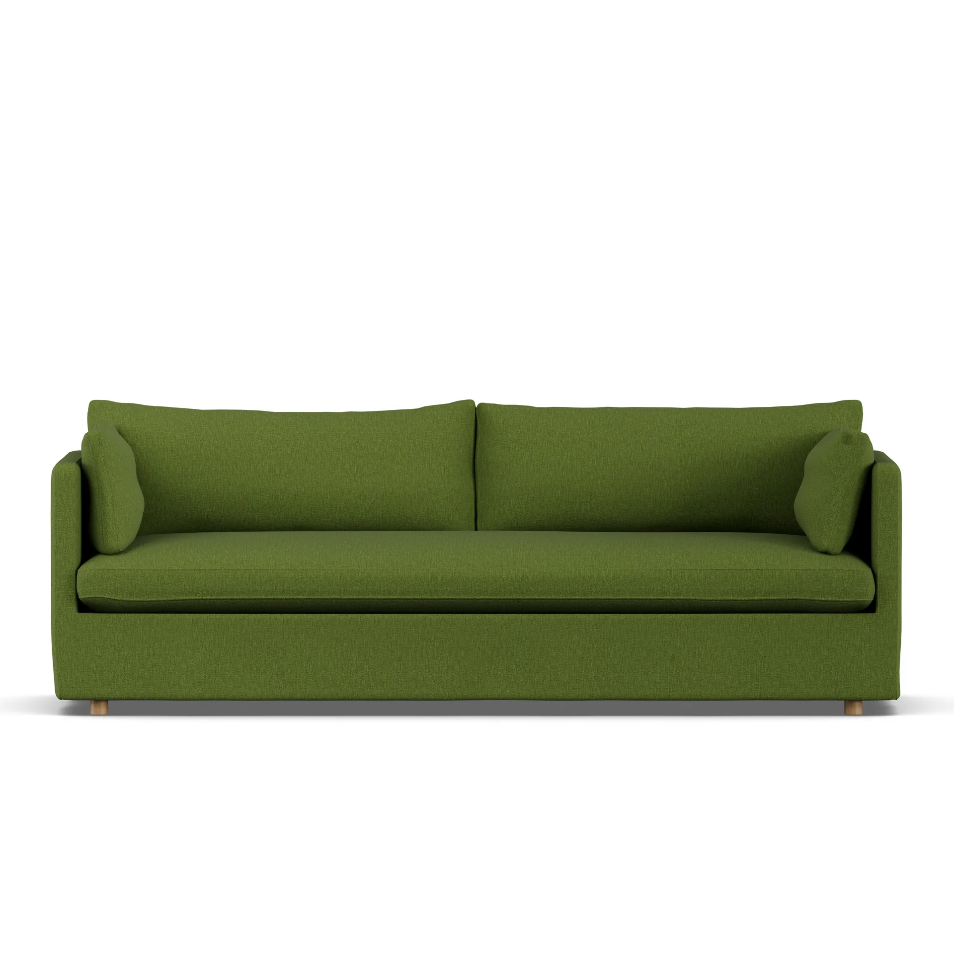 Linnevik sofa, Luiza Green 3975-hvitoljet eik, 4-seters, med skjørt 1898