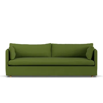 Linnevik sofa - Luiza Green 3975-hvitoljet eik, 4-seters, med skjørt - 1898