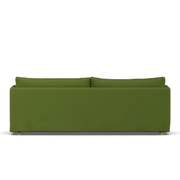 Linnevik sofa - Luiza Green 3975-hvitoljet eik, 4-seters, med skjørt - 1898
