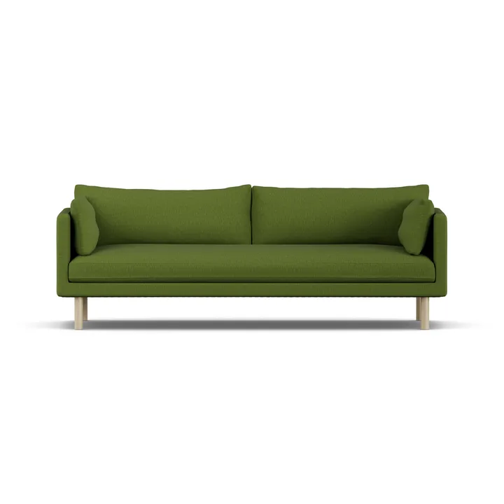 Linnevik sofa - Luiza Green 3975-hvitoljet eik, 4-seters, uten skjørt - 1898