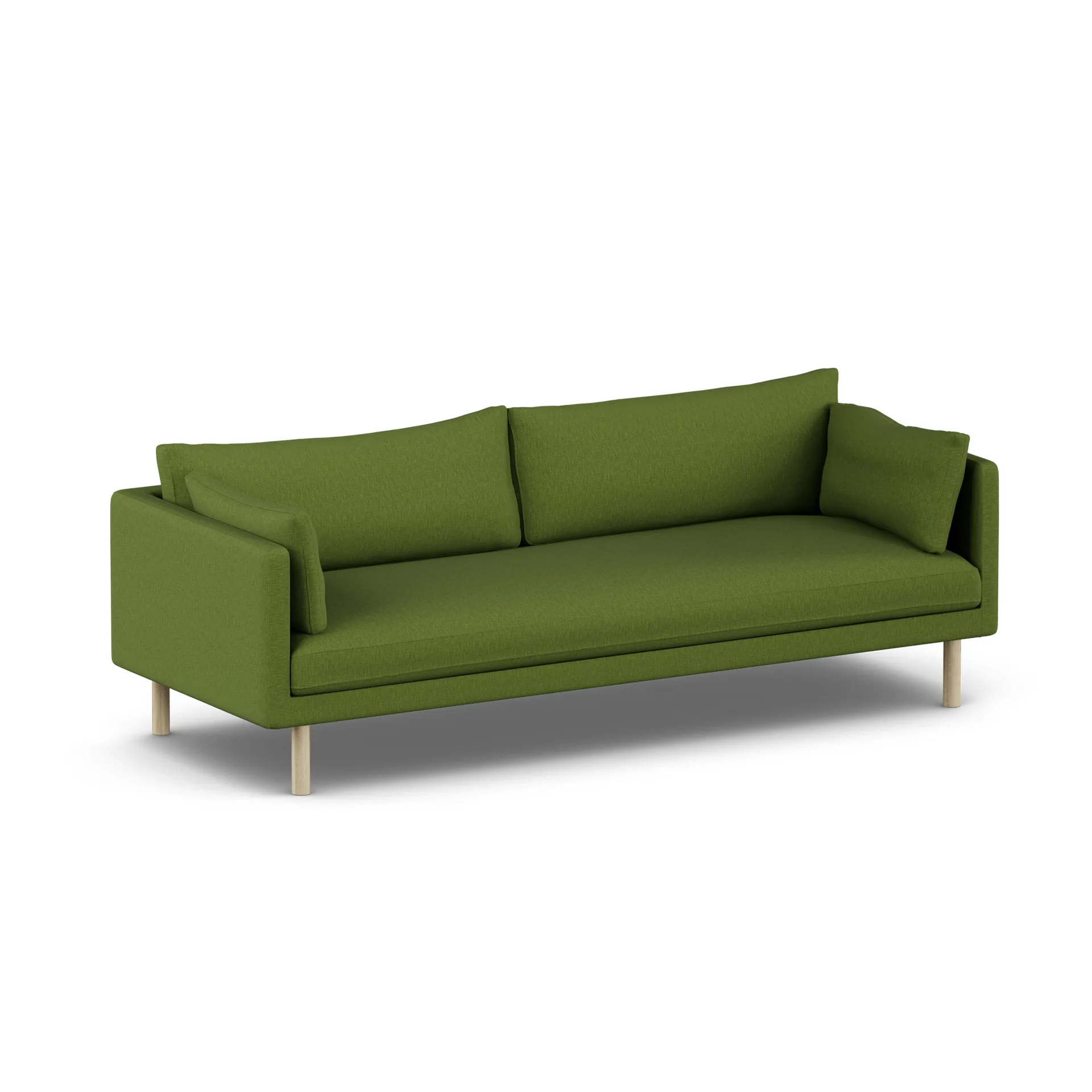 Linnevik sofa, Luiza Green 3975-hvitoljet eik, 4-seters, uten skjørt 1898