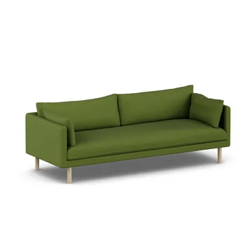 Linnevik sofa - Luiza Green 3975-hvitoljet eik, 4-seters, uten skjørt - 1898