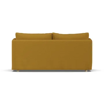 Linnevik sofa - Luiza Mustard 3972-hvitoljet eik, 2-seters, med skjørt - 1898