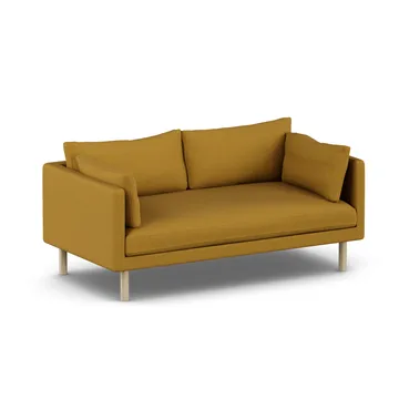 Linnevik sofa - Luiza Mustard 3972-hvitoljet eik, 2-seters, uten skjørt - 1898