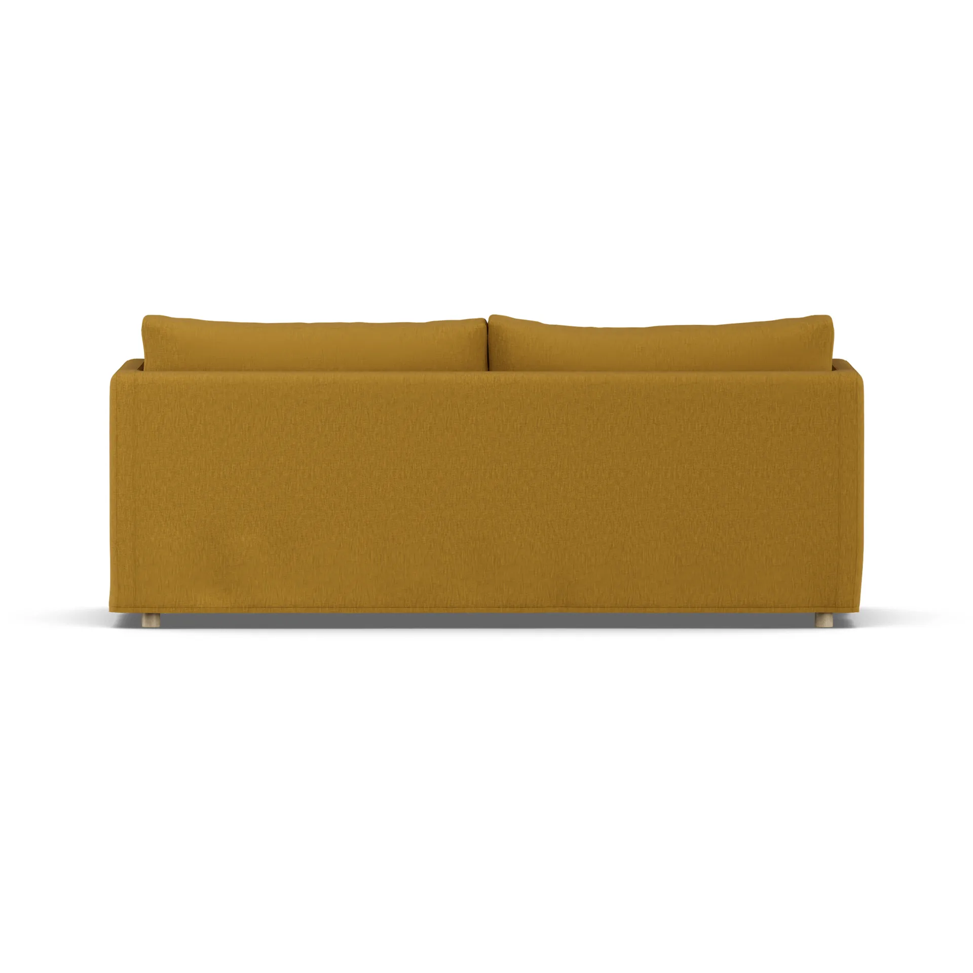 Linnevik sofa, Luiza Mustard 3972-hvitoljet eik, 3-seters, med skjørt 1898