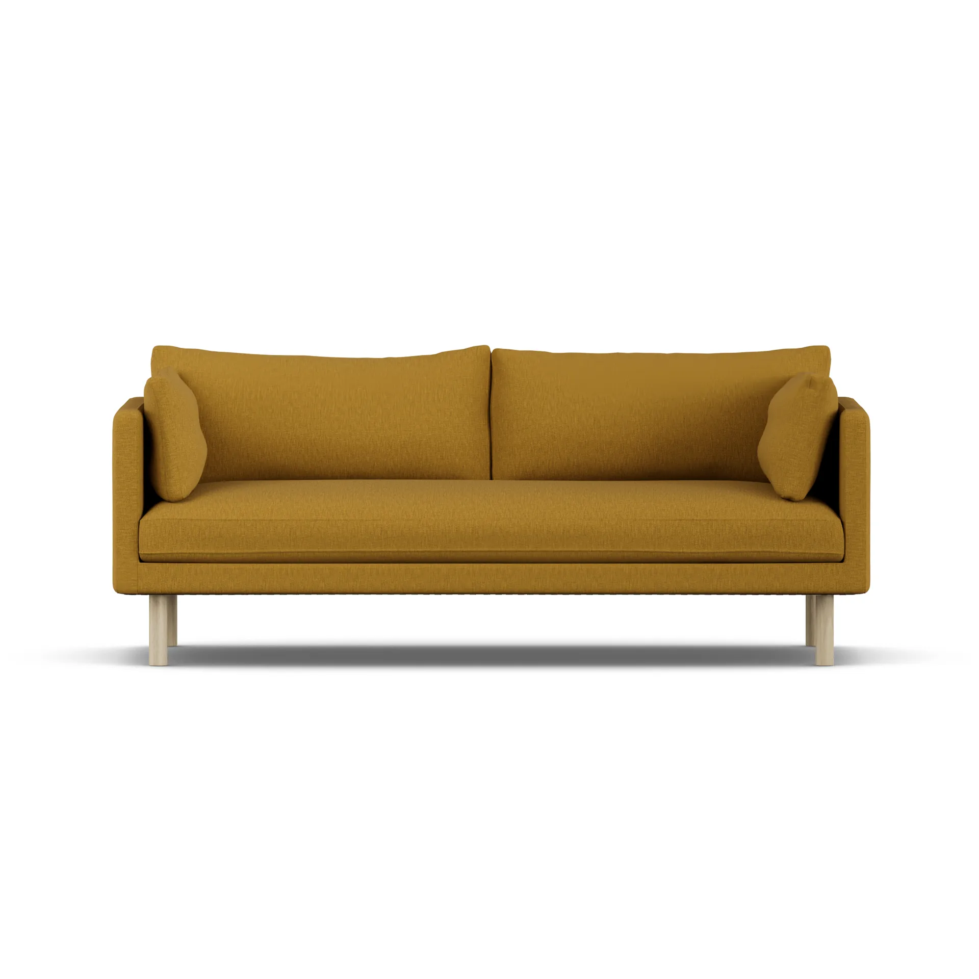 Linnevik sofa, Luiza Mustard 3972-hvitoljet eik, 3-seters, uten skjørt 1898