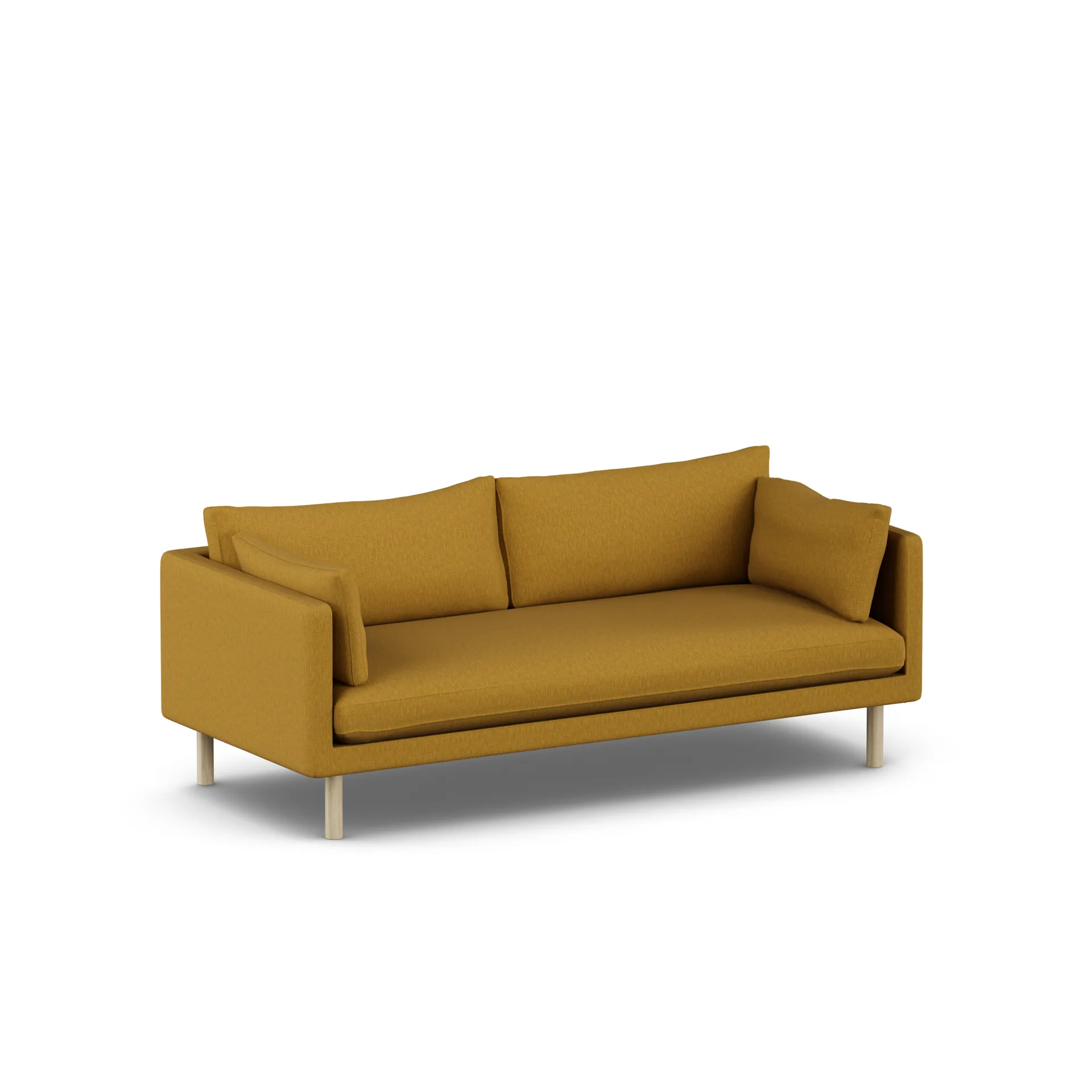 Linnevik sofa, Luiza Mustard 3972-hvitoljet eik, 3-seters 1898