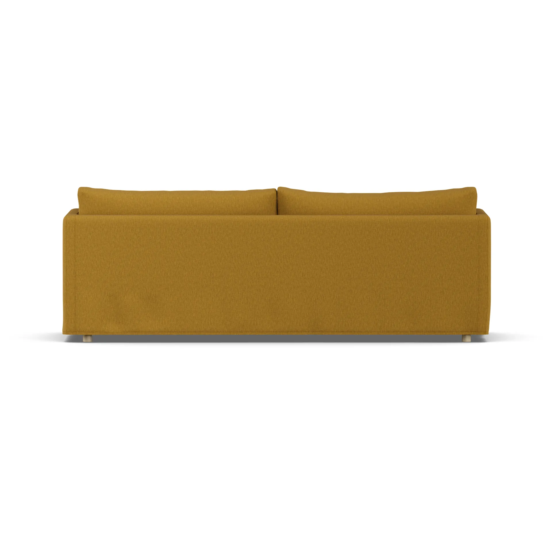 Linnevik sofa, Luiza Mustard 3972-hvitoljet eik, 4-seters, med skjørt 1898