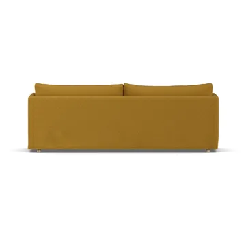 Linnevik sofa - Luiza Mustard 3972-hvitoljet eik, 4-seters, med skjørt - 1898