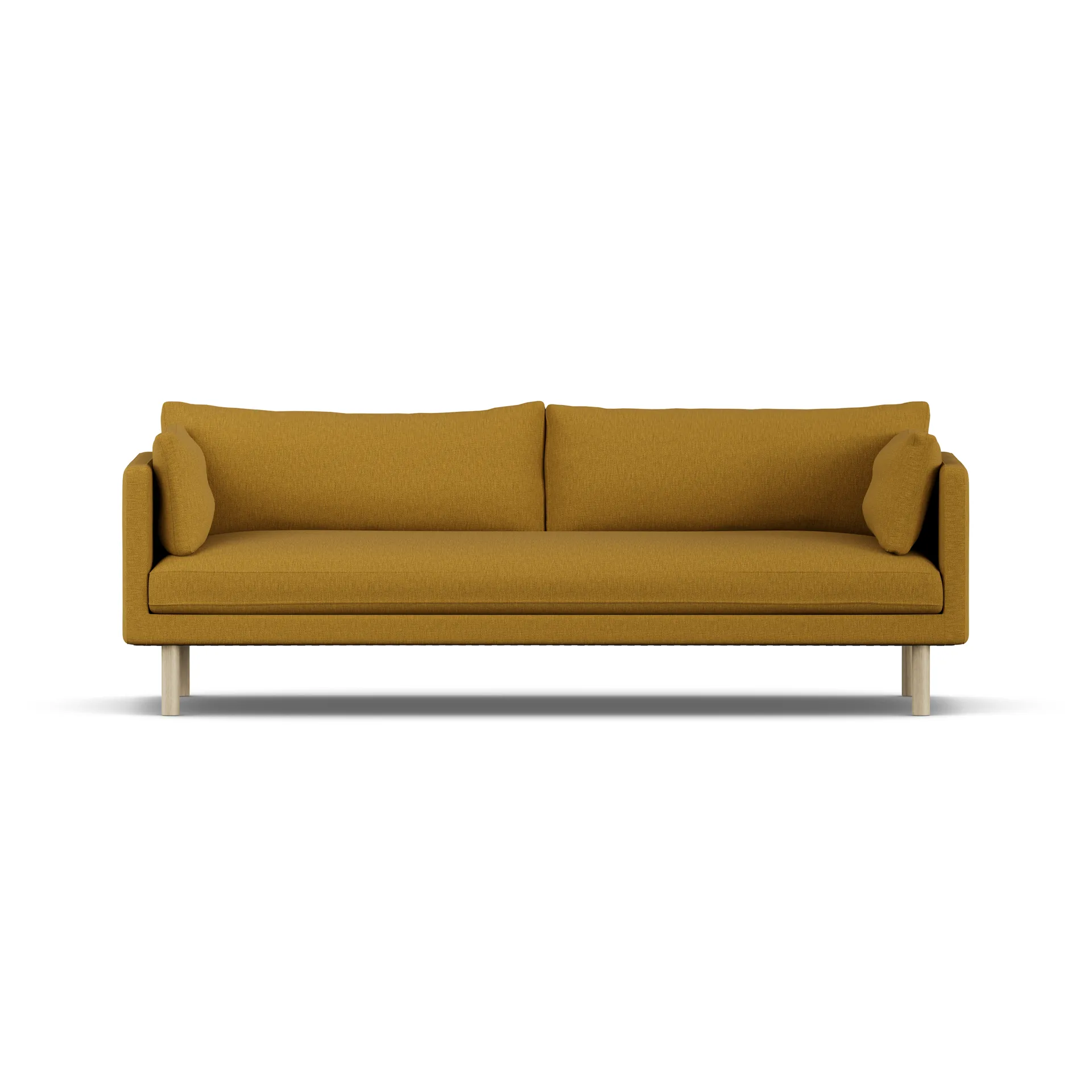 Linnevik sofa, Luiza Mustard 3972-hvitoljet eik, 4-seters, uten skjørt 1898