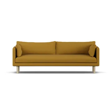 Linnevik sofa - Luiza Mustard 3972-hvitoljet eik, 4-seters, uten skjørt - 1898
