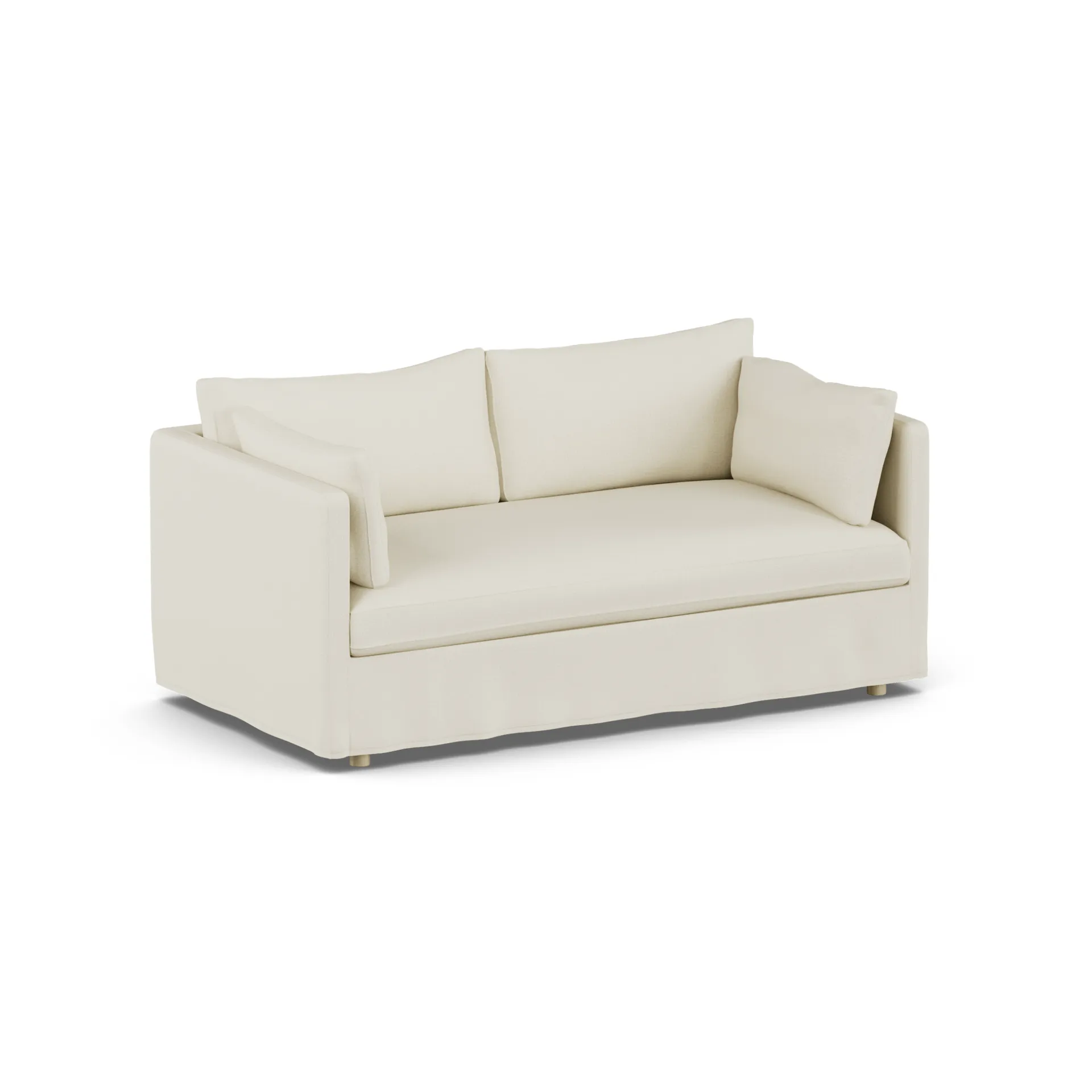 Linnevik sofa, Oslo Nature 1540-hvitoljet eik, 2-seters, med skjørt 1898