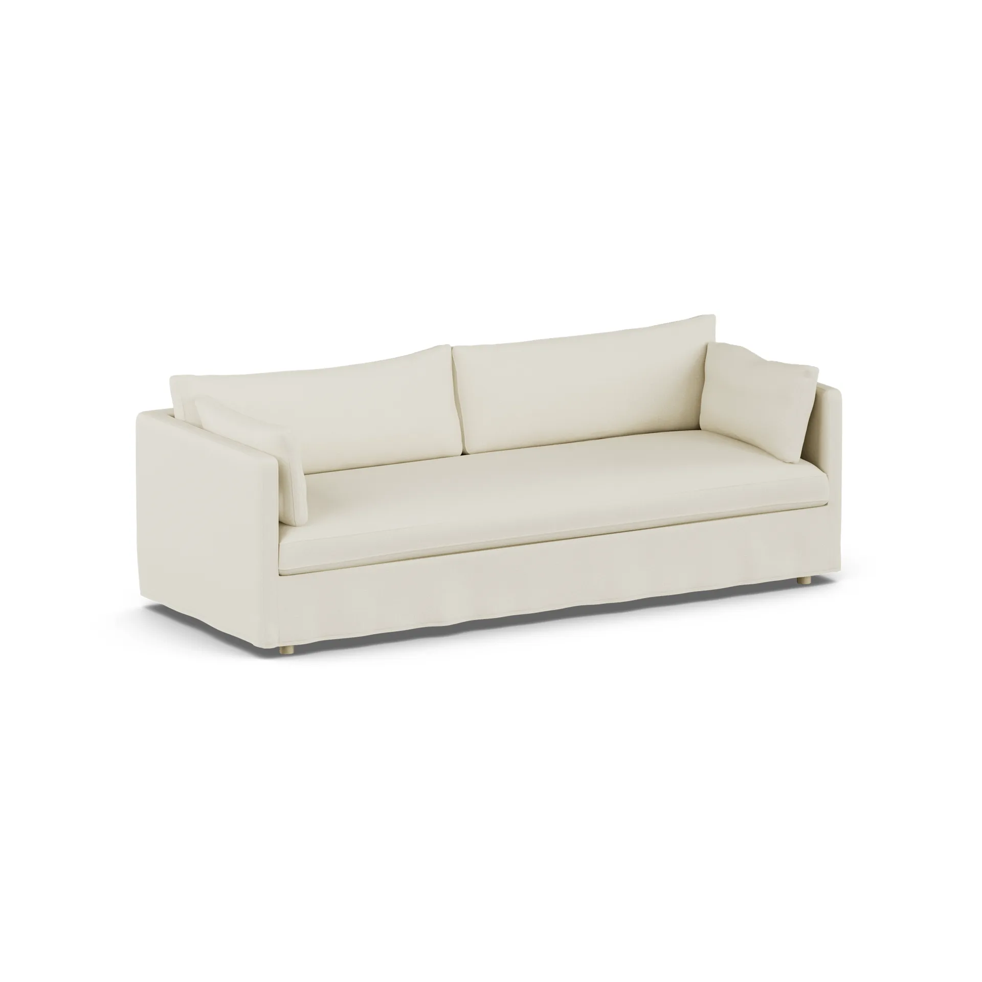 Linnevik sofa, Oslo Nature 1540-hvitoljet eik, 4-seters, med skjørt 1898