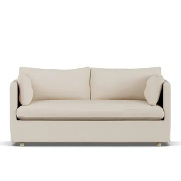 Linnevik sofa - Same Beige 6670-hvitoljet eik, 2-seters, med skjørt - 1898
