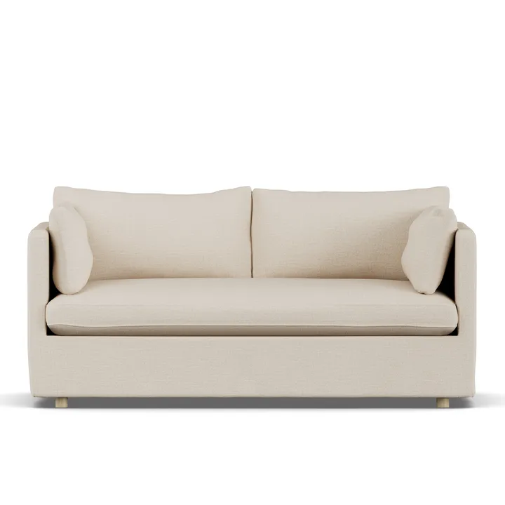 Linnevik sofa - Same Beige 6670-hvitoljet eik, 2-seters, med skjørt - 1898