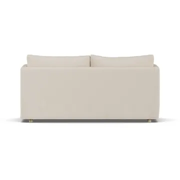 Linnevik sofa - Same Beige 6670-hvitoljet eik, 2-seters, med skjørt - 1898
