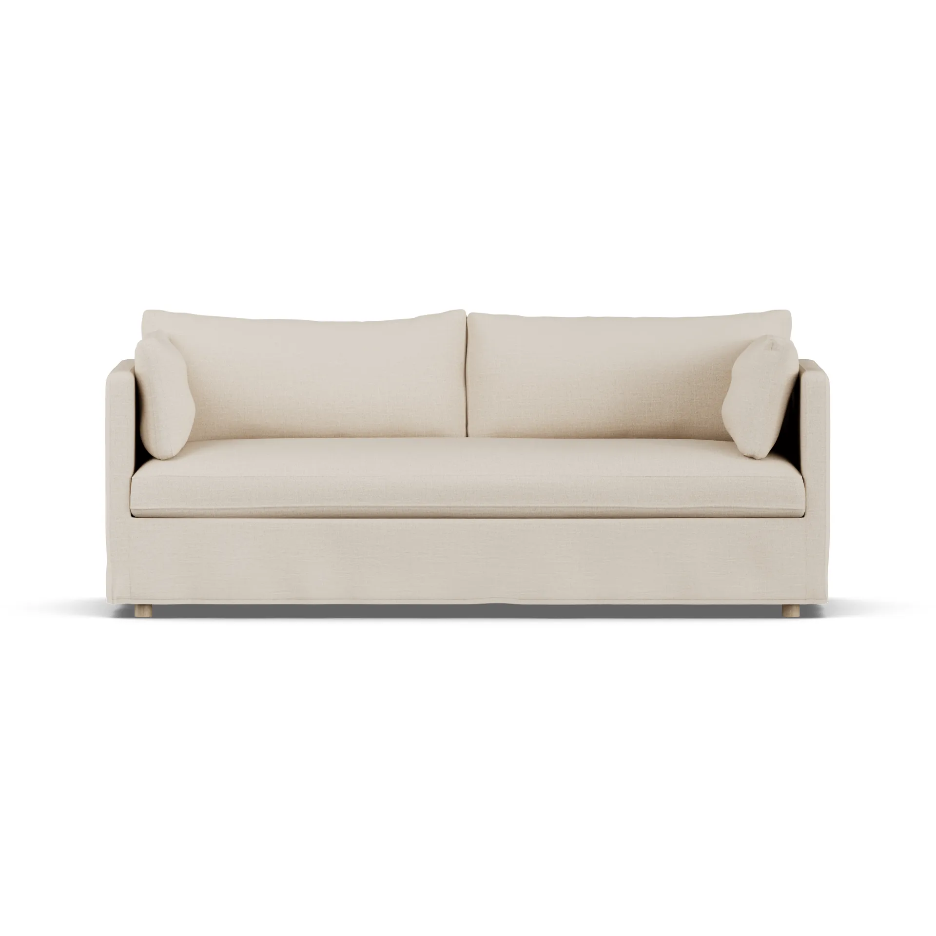 Linnevik sofa, Same Beige 6670-hvitoljet eik, 3-seters, med skjørt 1898
