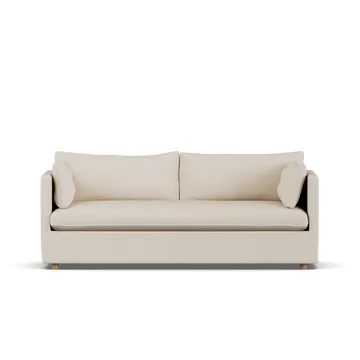 Linnevik sofa - Same Beige 6670-hvitoljet eik, 3-seters, med skjørt - 1898