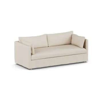 Linnevik sofa - Same Beige 6670-hvitoljet eik, 3-seters, med skjørt - 1898