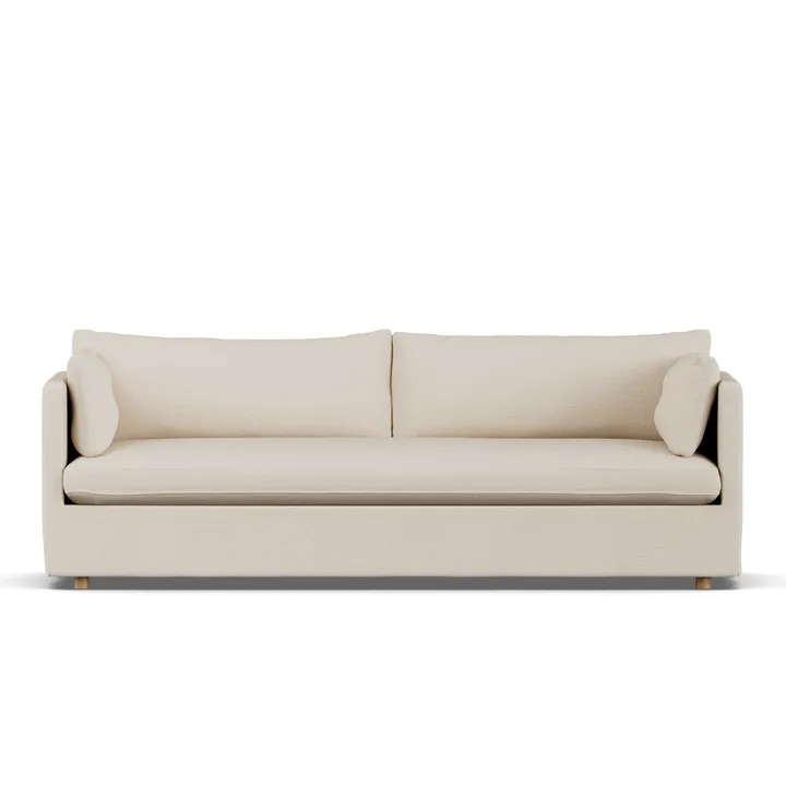 Linnevik sofa - Same Beige 6670-hvitoljet eik, 4-seters, med skjørt - 1898