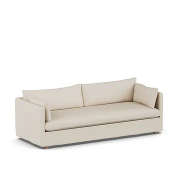 Linnevik sofa - Same Beige 6670-hvitoljet eik, 4-seters, med skjørt - 1898
