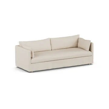 Linnevik sofa - Same Beige 6670-hvitoljet eik, 4-seters, med skjørt - 1898
