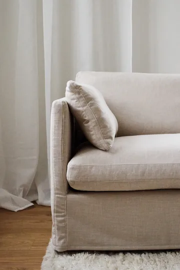 Linnevik sofa - Same Beige 6670-hvitoljet eik, 4-seters, med skjørt - 1898