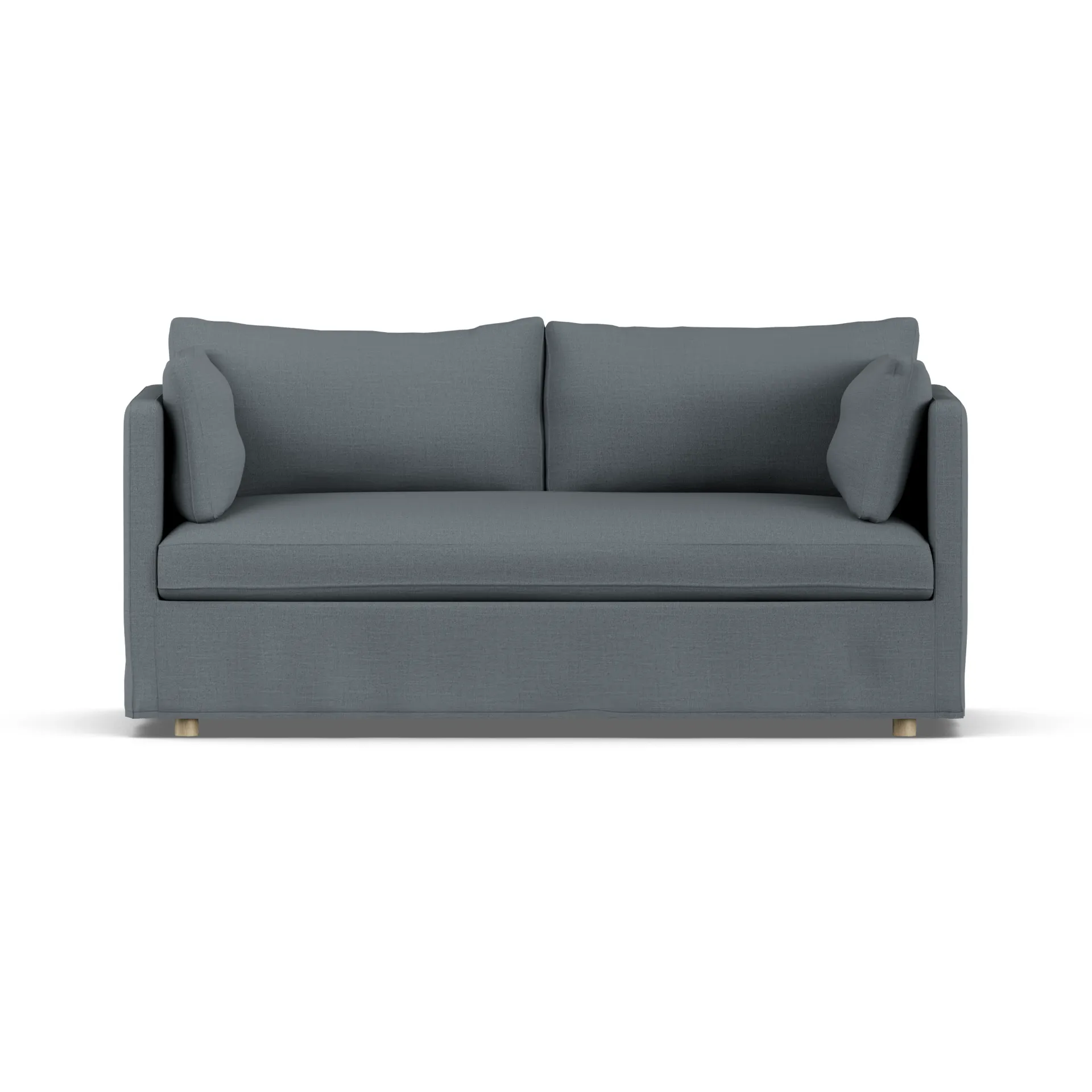 Linnevik sofa, Same Blue 6678-hvitoljet eik, 2-seters, med skjørt 1898