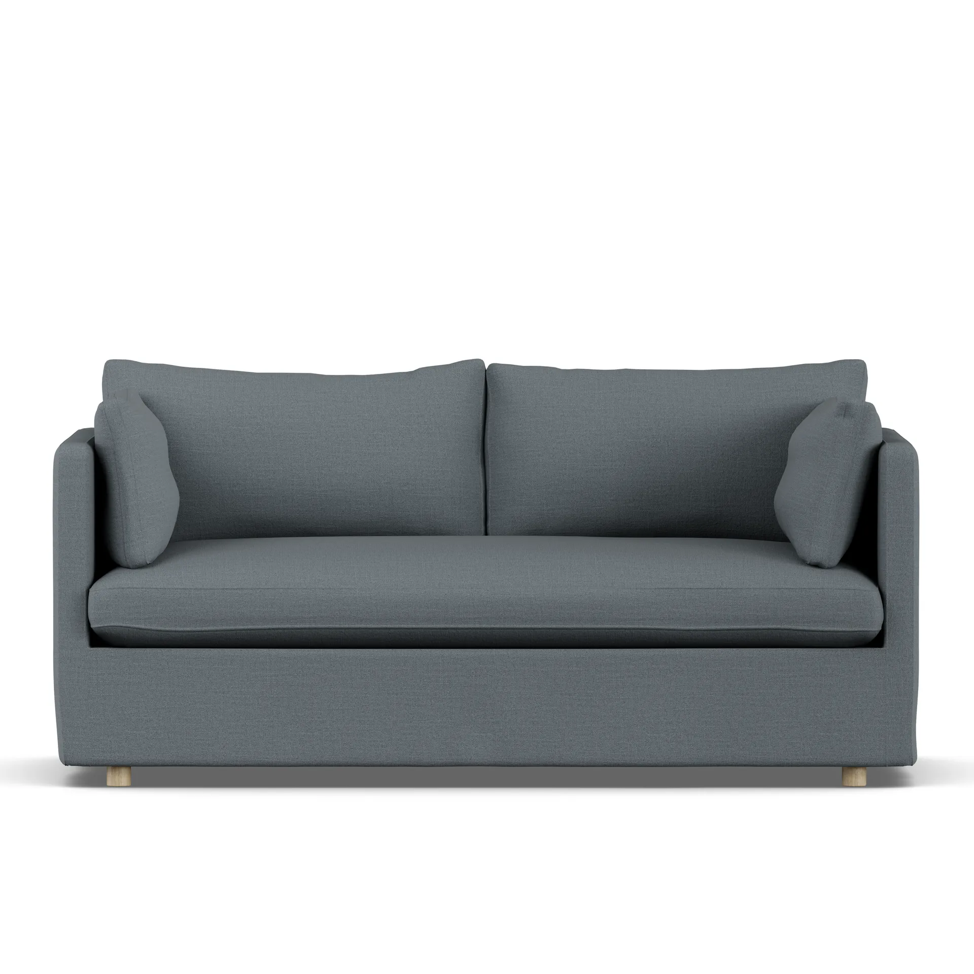 Linnevik sofa, Same Blue 6678-hvitoljet eik, 2-seters, med skjørt 1898