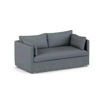 Linnevik sofa - Same Blue 6678-hvitoljet eik, 2-seters, med skjørt - 1898