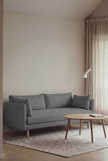 Linnevik sofa - Same Blue 6678-hvitoljet eik, 2-seters, uten skjørt - 1898
