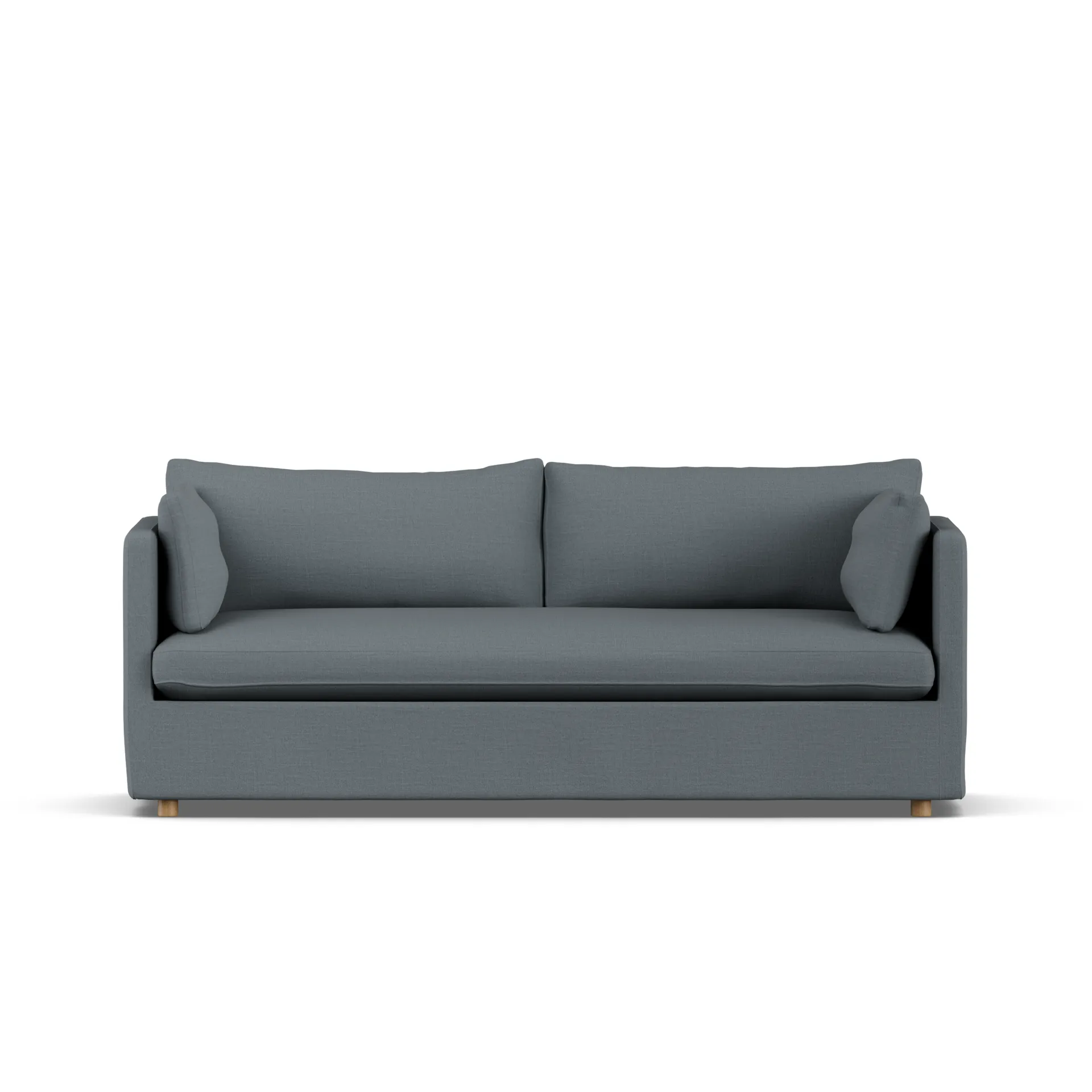 Linnevik sofa, Same Blue 6678-hvitoljet eik, 3-seters, med skjørt 1898