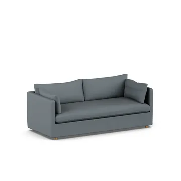 Linnevik sofa - Same Blue 6678-hvitoljet eik, 3-seters, med skjørt - 1898