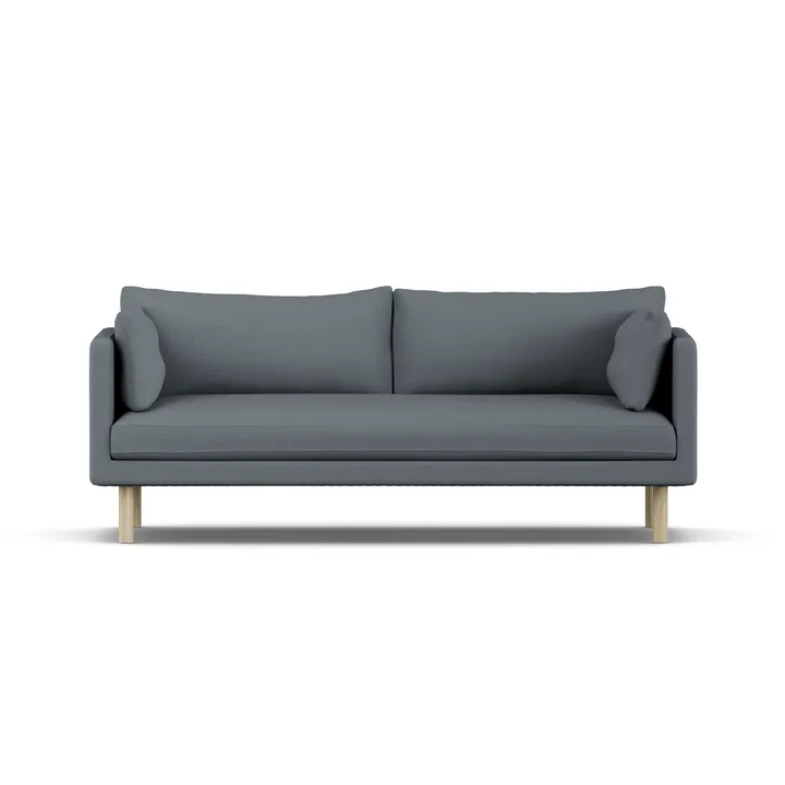 Linnevik sofa - Same Blue 6678-hvitoljet eik, 3-seters, uten skjørt - 1898