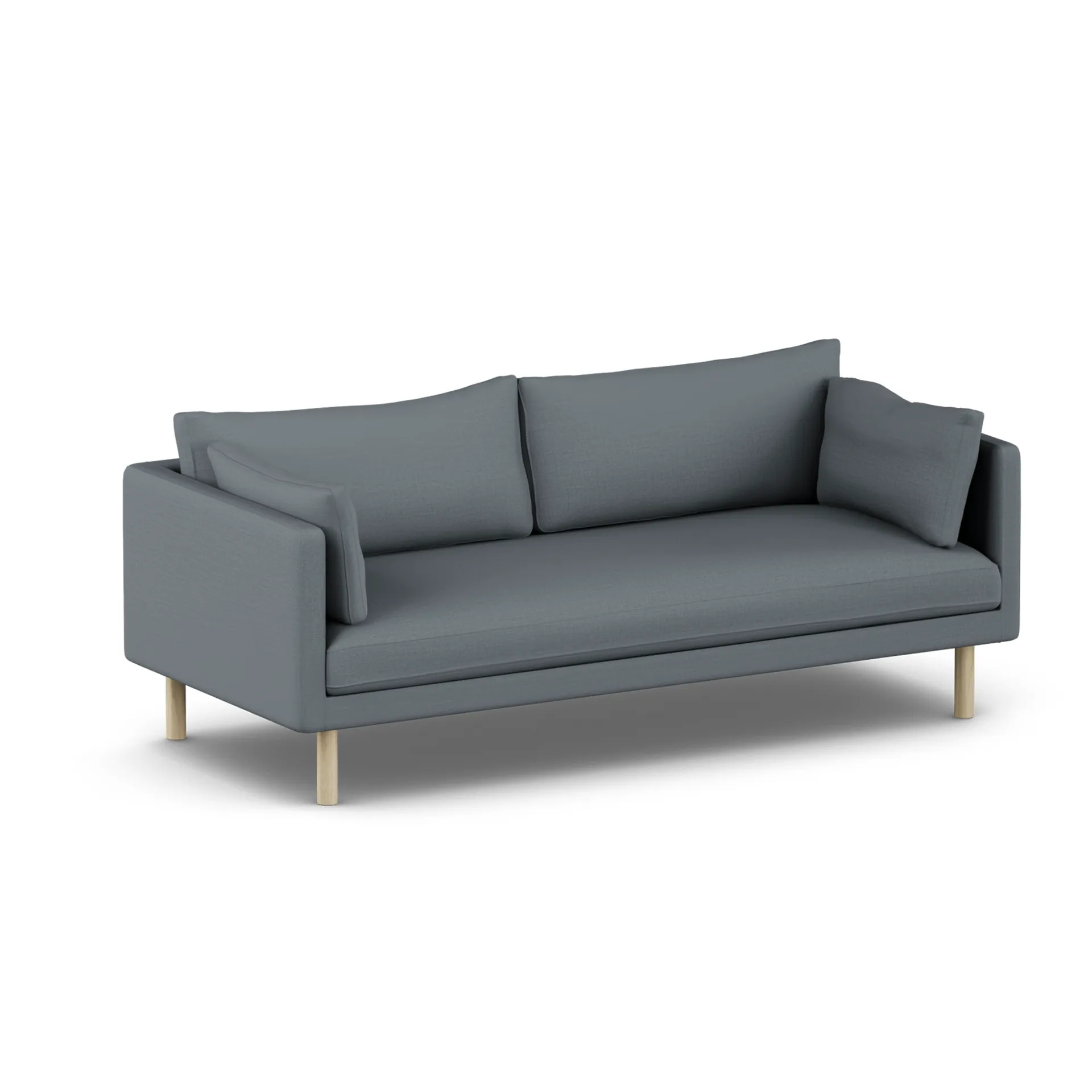 Linnevik sofa, Same Blue 6678-hvitoljet eik, 3-seters, uten skjørt 1898