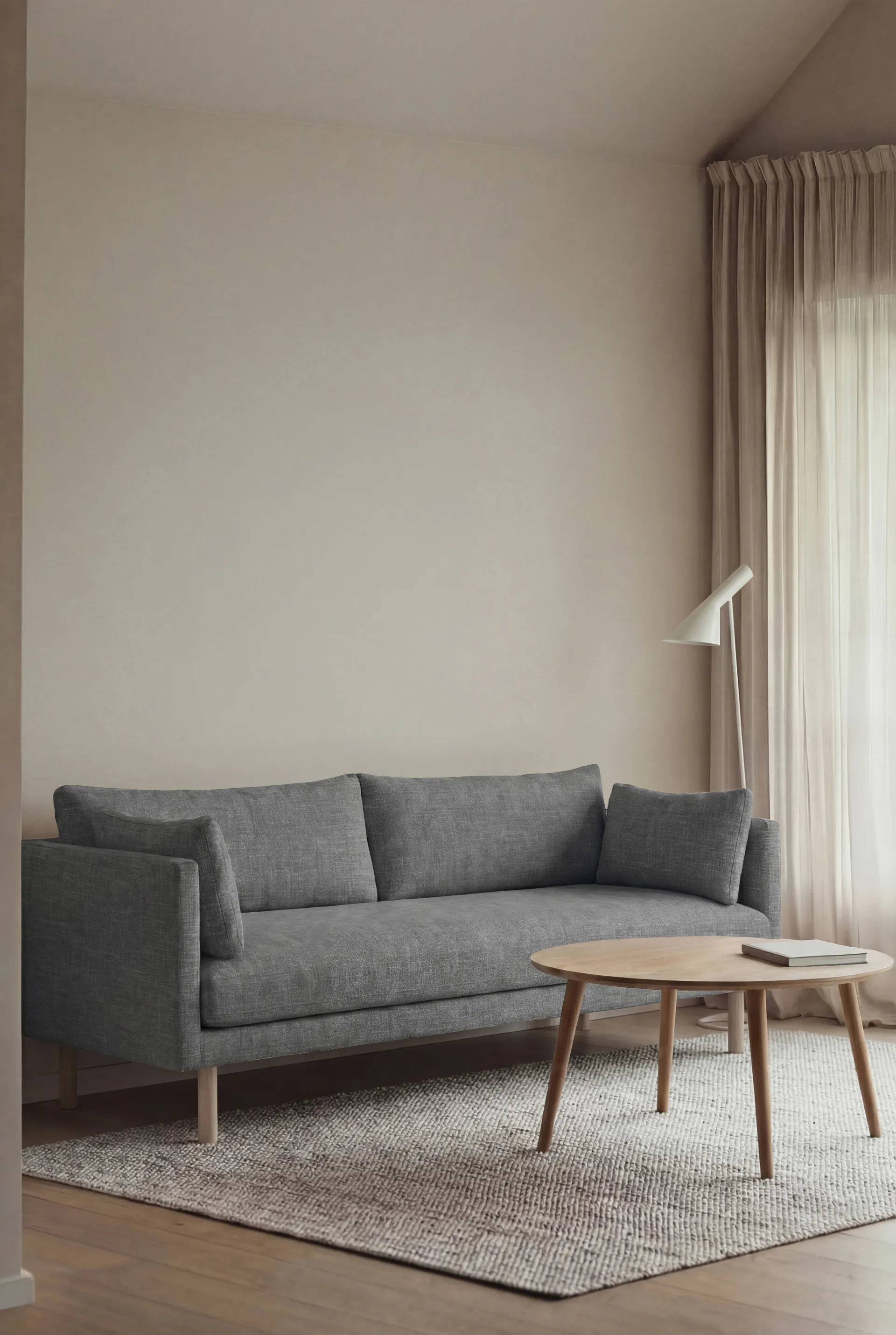 Linnevik sofa, Same Blue 6678-hvitoljet eik, 3-seters, uten skjørt 1898