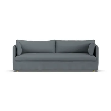 Linnevik sofa - Same Blue 6678-hvitoljet eik, 4-seters, med skjørt - 1898