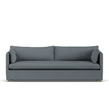 Linnevik sofa - Same Blue 6678-hvitoljet eik, 4-seters, med skjørt - 1898