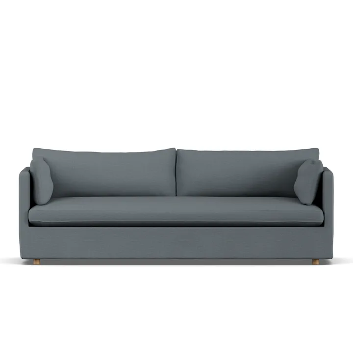 Linnevik sofa - Same Blue 6678-hvitoljet eik, 4-seters, med skjørt - 1898
