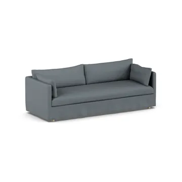 Linnevik sofa - Same Blue 6678-hvitoljet eik, 4-seters, med skjørt - 1898