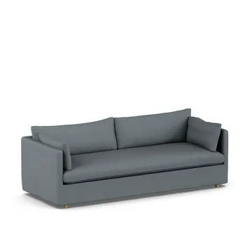 Linnevik sofa - Same Blue 6678-hvitoljet eik, 4-seters, med skjørt - 1898