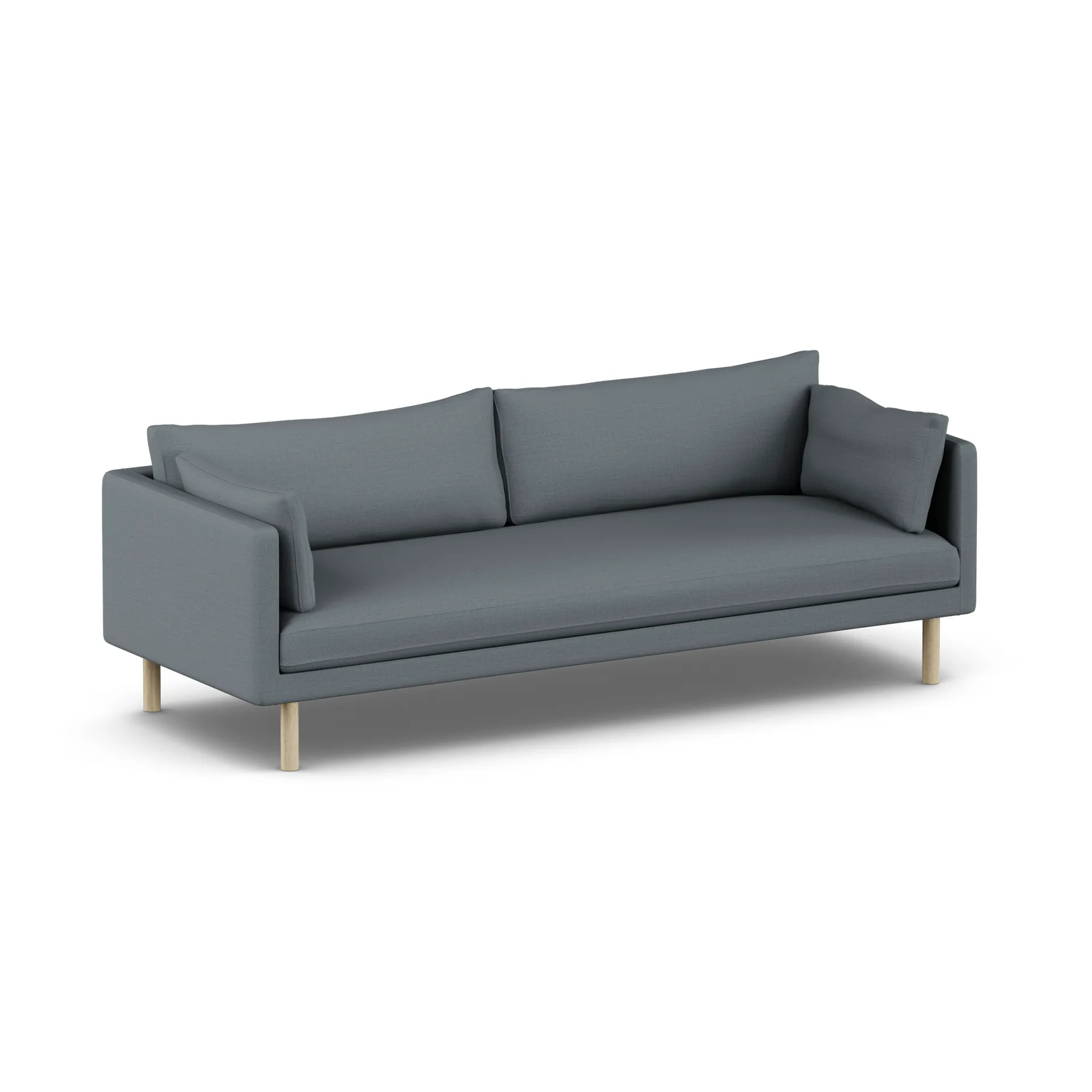 Linnevik sofa, Same Blue 6678-hvitoljet eik, 4-seters, uten skjørt 1898