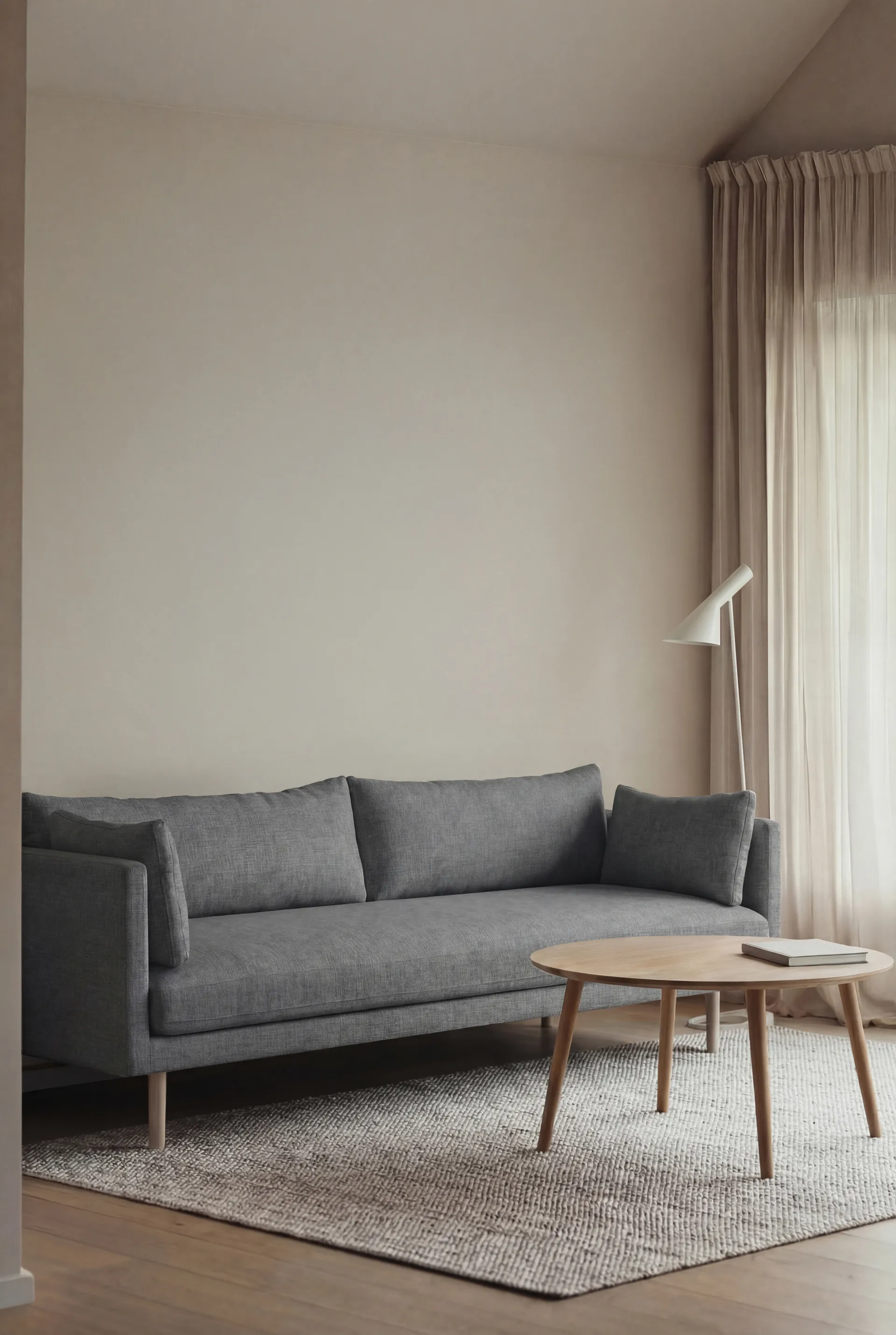 Linnevik sofa, Same Blue 6678-hvitoljet eik, 4-seters, uten skjørt 1898
