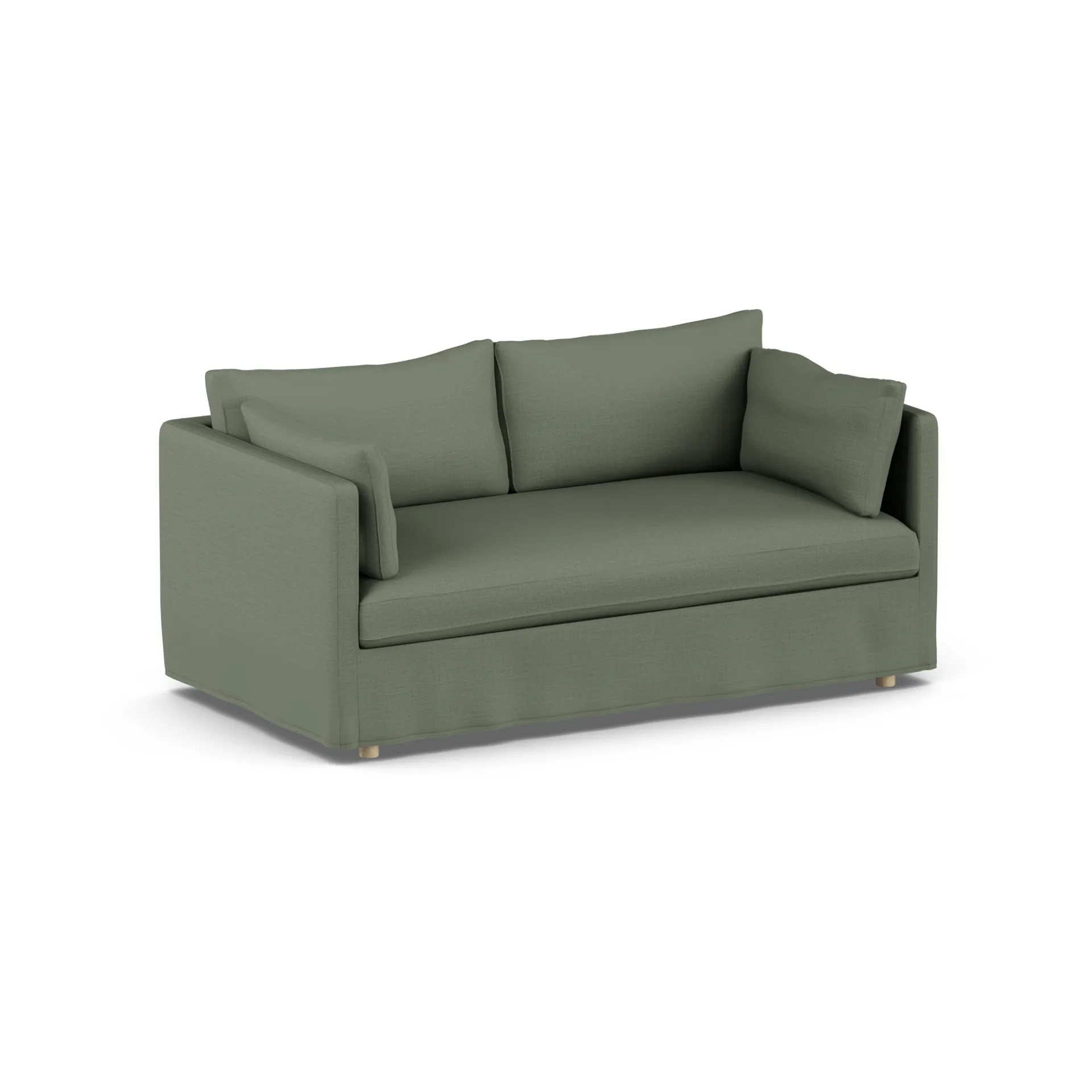 Linnevik sofa, Same Forest 6677-hvitoljet eik, 2-seters, med skjørt 1898