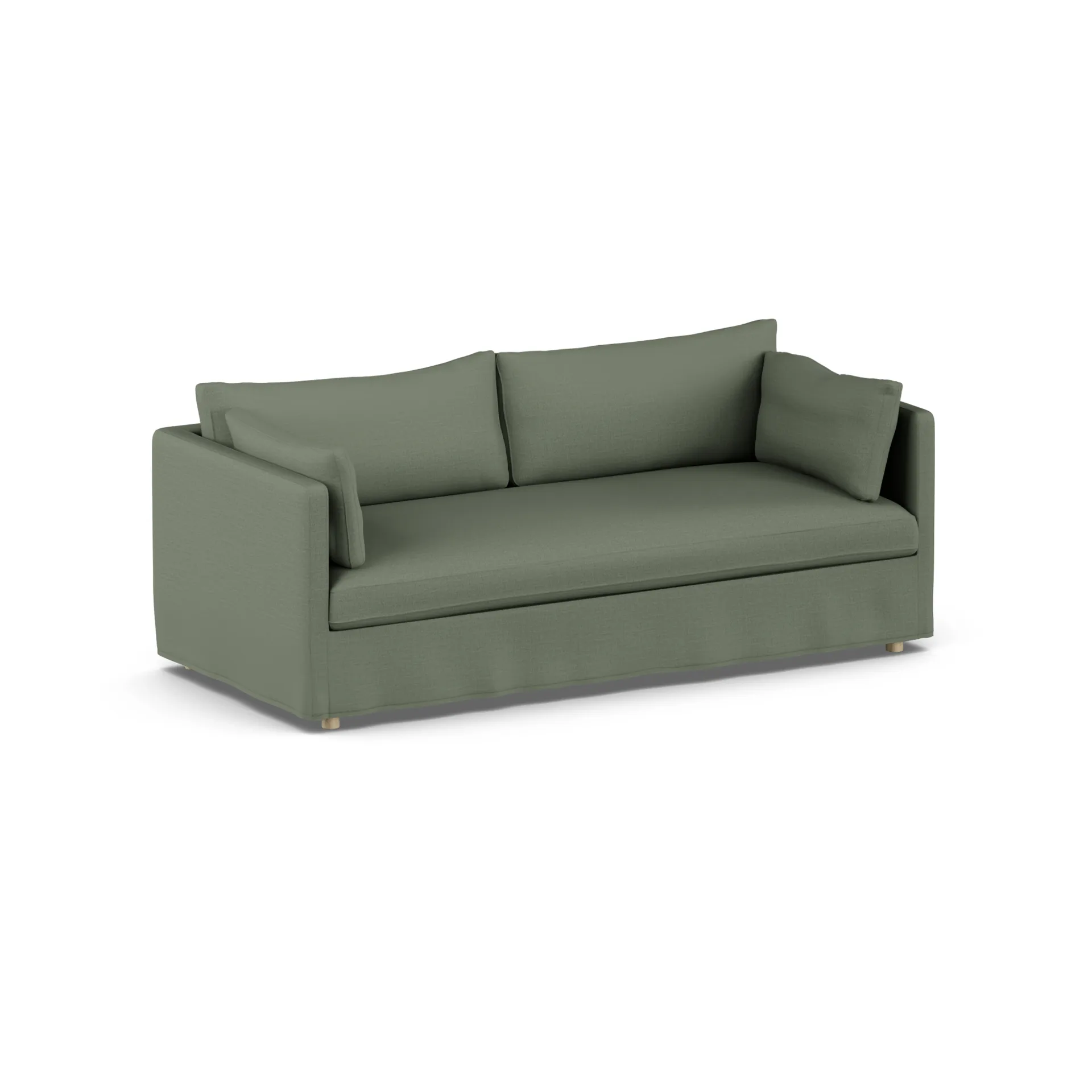 Linnevik sofa, Same Forest 6677-hvitoljet eik, 3-seters, med skjørt 1898