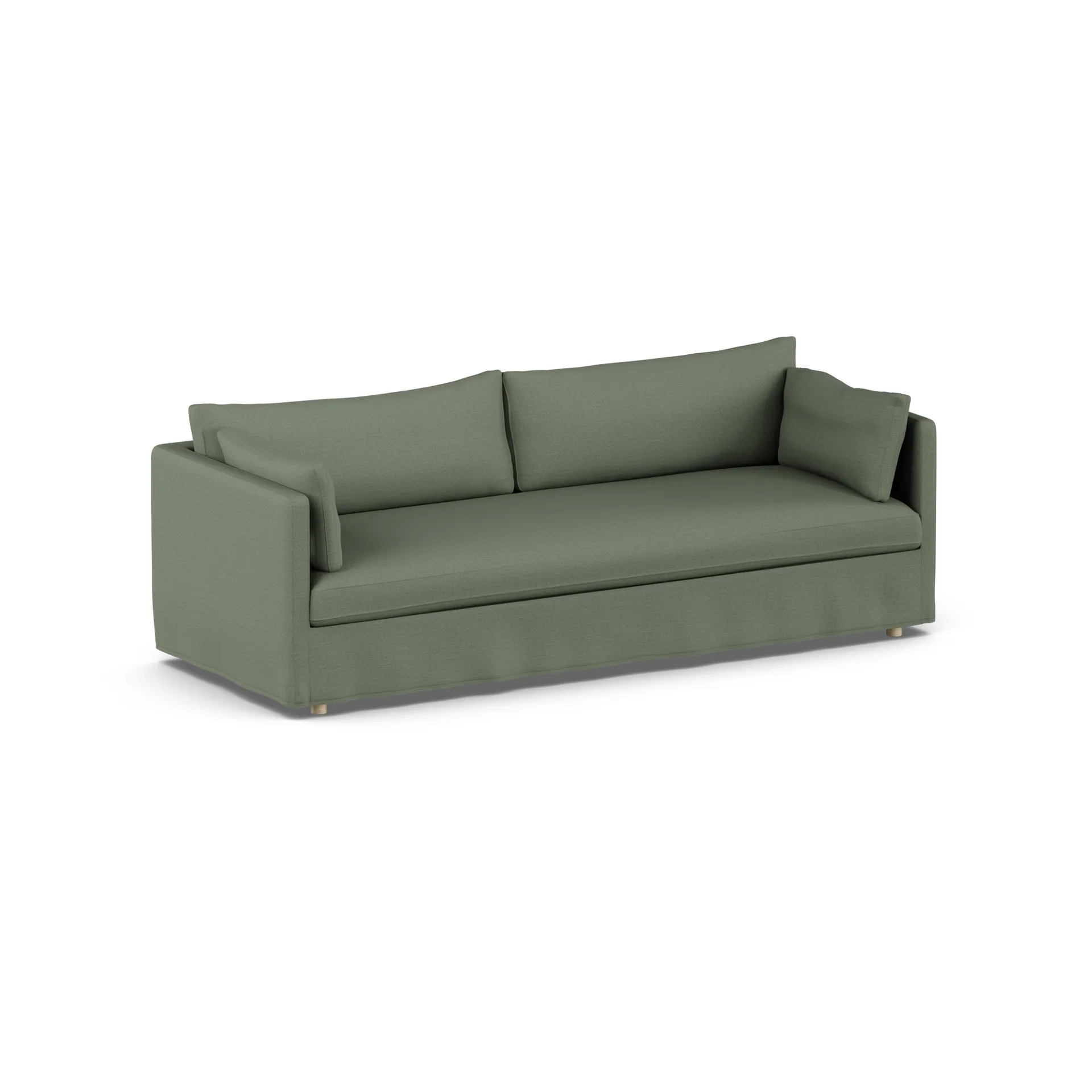 Linnevik sofa, Same Forest 6677-hvitoljet eik, 4-seters, med skjørt 1898