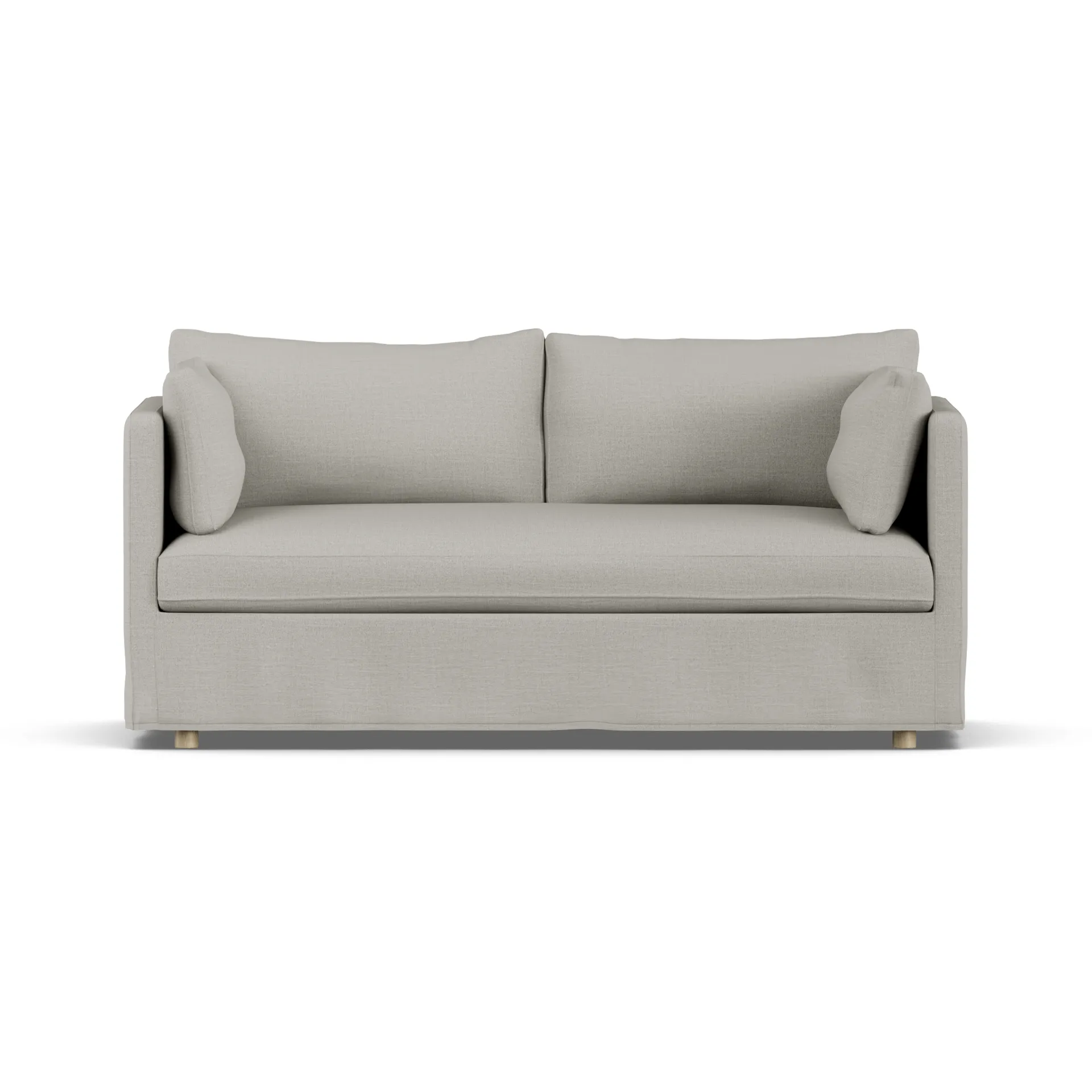 Linnevik sofa, Same Grey 6673-hvitoljet eik, 2-seters, med skjørt 1898