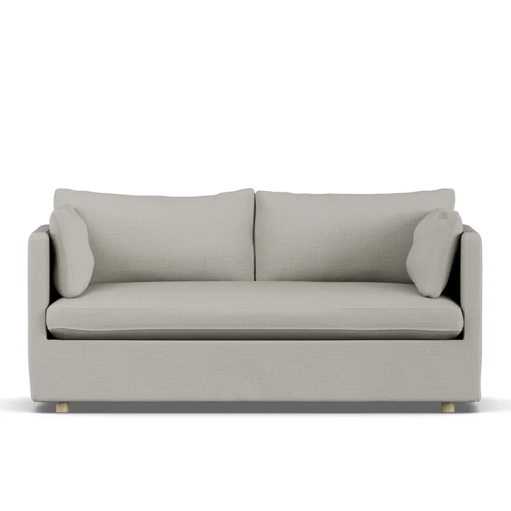 Linnevik sofa - Same Grey 6673-hvitoljet eik, 2-seters, med skjørt - 1898