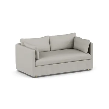 Linnevik sofa - Same Grey 6673-hvitoljet eik, 2-seters, med skjørt - 1898