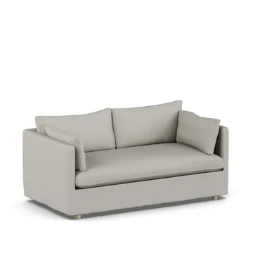 Linnevik sofa - Same Grey 6673-hvitoljet eik, 2-seters, med skjørt - 1898